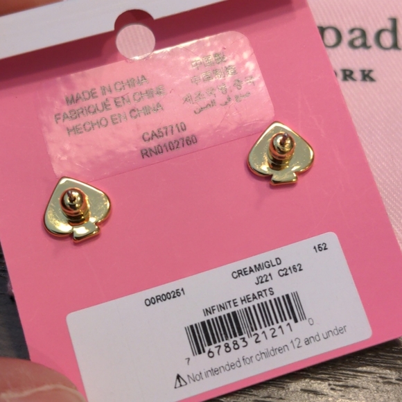 NEW Kate Spade Infinite Hearts Earrings - Picture 7 of 7